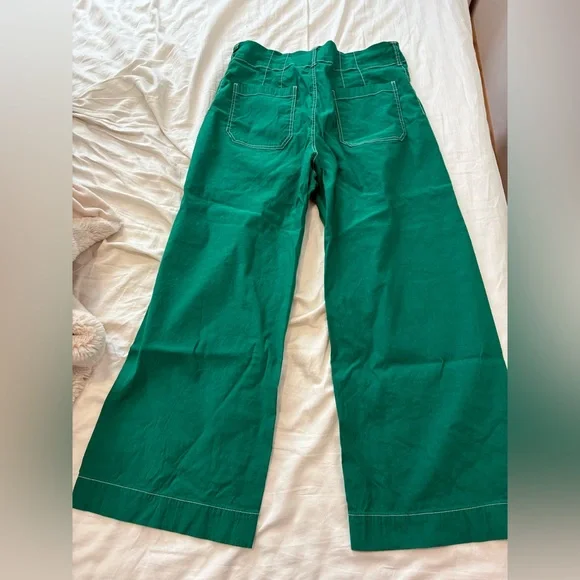 The Colette Crop Wide-Leg Pants by Maeve: Contrast-Stitch Edition - Picture 5 of 6